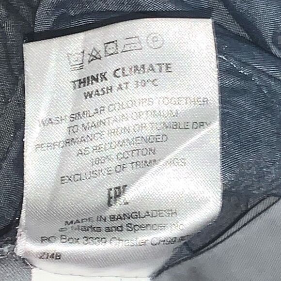 M&S Collection Mens Size 36x31 Straight Leg Pants Gray Pockets 100% Cotton - Picture 4 of 7